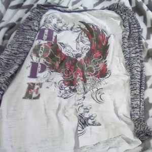 A long sleeve shear shirt